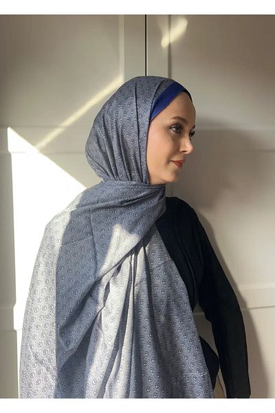 Modakaşmir Circle Mk Pattern Cotton Shawl