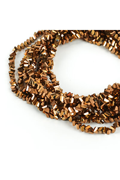 yfhobi 1 Dizi (80-85 Adet) - 6 mm Üçgen Kristal Cam Boncuk Dizisi Kaplama Bak...