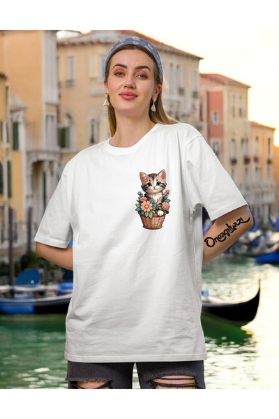 PERISENSE تي شيرت قطني ممشط كبير الحجم 100% قطن - تي شيرت صيفي مريح وفضفاض مط...