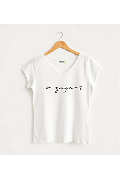 Kidilia تي شيرت بتصميم مكتوب لليوجا