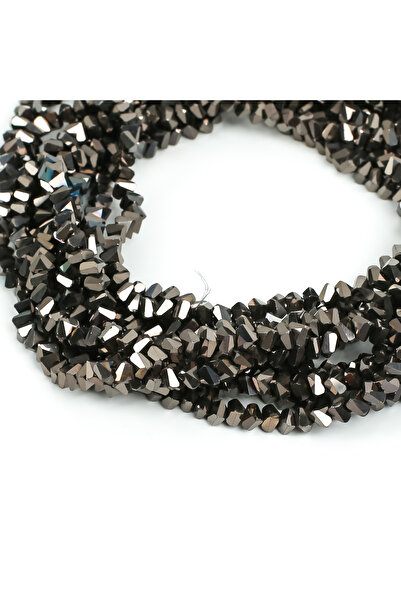 yfhobi 1 Dizi (80-85 Adet) - 6 mm Üçgen Kristal Cam Boncuk Dizisi Kaplama Koy...