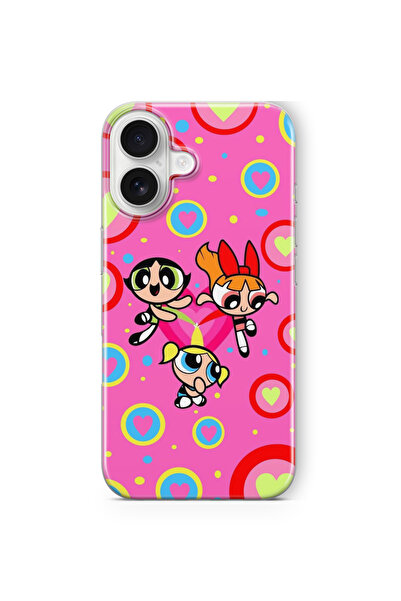 Multitronic iPhone 16 Plus Uyumlu Powerpuff Girls Tasarım Baskılı Şeffaf Kılıf