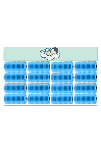 AMCHI BABY Disposable Scented Bags pack of 16 rolls/320 Bags- Blue