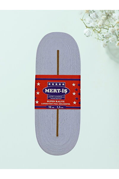 Ak Tuhafiye 1.5 cm Paça-Bel-Etek-Eşofman Lastiği Beyaz 10 Metre