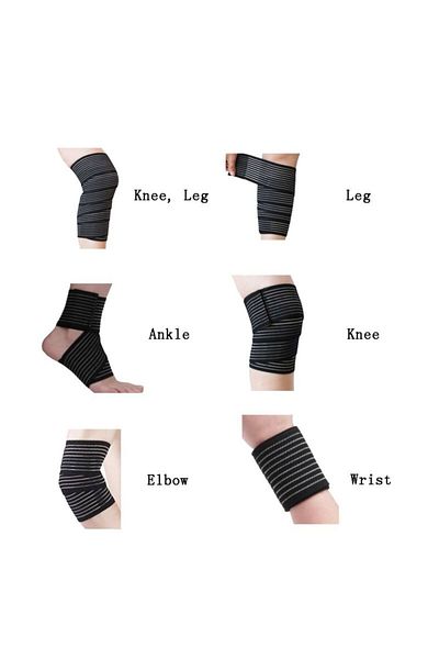 Generic Rake Knee Straps for Weightlifting, Fitness and Running for Pain Relief - Black
