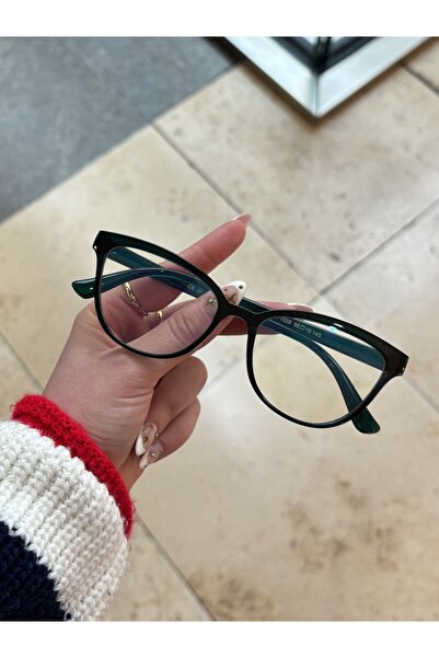 BluePepper Talya Cateye Yeşil Mavi Işık Filtreli Ekran Gözlüğü Optik Uyumlu C...