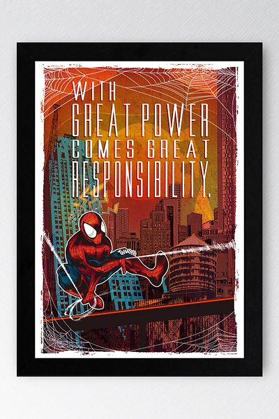 Saturn Spider Man Framed Painting - Spiderman Fim Poster Painting