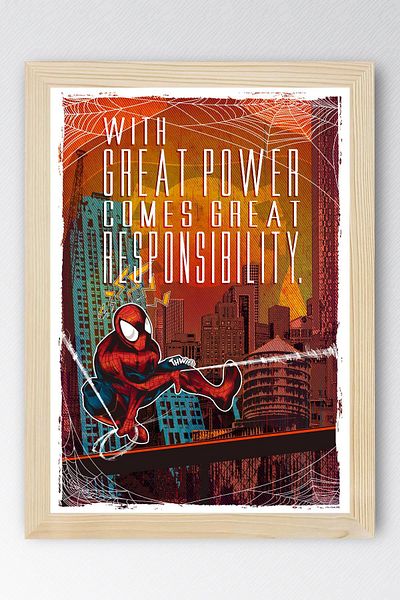 Saturn Spider Man Framed Painting - Spiderman Fim Poster Painting