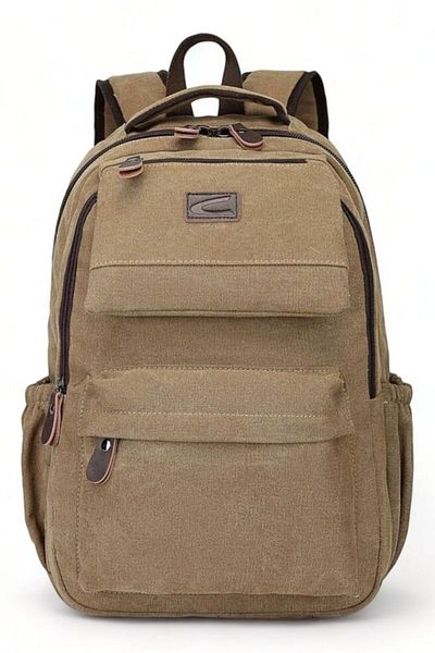 CACTİVE Cactive Canvas Light Brown Unisex Backpack Ctv1315