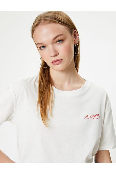 Koton Ataturk Printed T-Shirt Short Sleeve Crew Neck