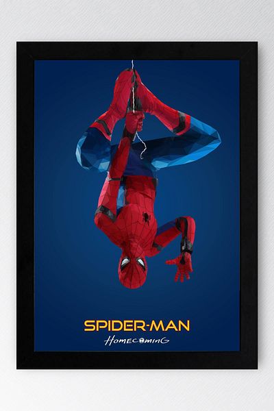 Saturn Spider Man Homecoming Framed Painting - Spiderman Fim Poster Painting