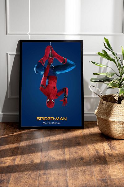 Saturn Spider Man Homecoming Framed Painting - Spiderman Fim Poster Painting