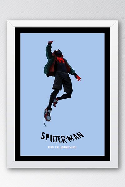 Saturn Pictură înrămată Spider Man - Pictură poster film Spider-Man în universul păianjenului