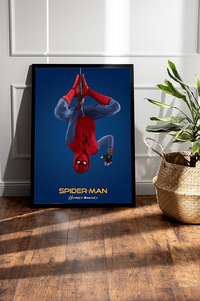 Saturn Spider Man Framed Painting - Spiderman Fim Poster Painting