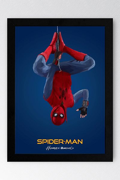 Saturn Spider Man Framed Painting - Spiderman Fim Poster Painting