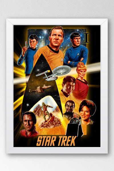 Saturn Επιτραπέζιο με κορνίζα Star Trek - Επιτραπέζια αφίσα ταινίας Space Trek