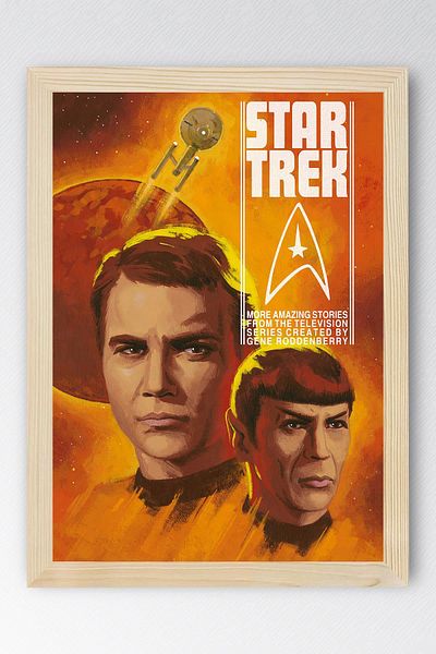 Saturn Star Trek Framed Painting - Star Trek Fim Poster Painting