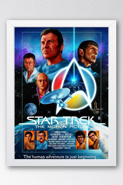 Saturn Επιτραπέζιο με κορνίζα Star Trek - Επιτραπέζια αφίσα ταινίας Space Trek