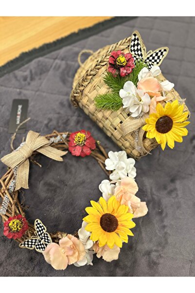 Marrone Ornament autentic pentru ușă Coș pentru ușă Cutie poștală