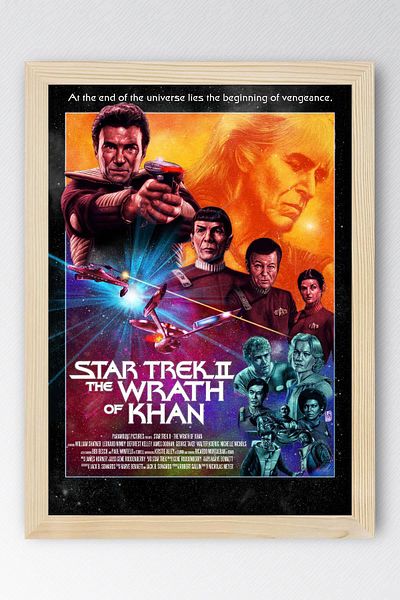 Saturn Star Trek Framed Painting - Star Trek Fim Poster Painting