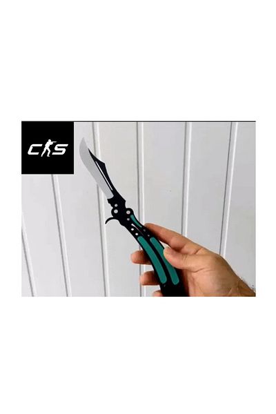 3D Brothers Butterfly Knife Trainer Practice  Folding Knife Training Knife Unsharpened Blade Counter Strike
