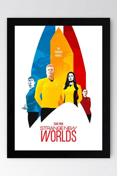 Saturn Star Trek Framed Painting - Star Trek Fim Poster Painting