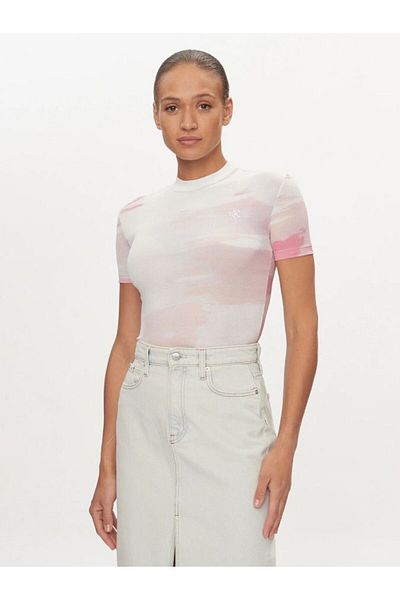 Calvin Klein White Short Sleeve T-shirt - Women, Logo Detailed
