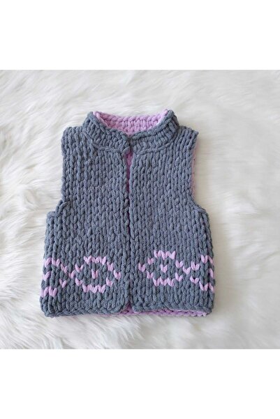 Home Çift Taraflı Bebek Yeleği>Baby Vest>El Örgüsü>Handmade>Peluş>Puffy>Çocuk Giyim