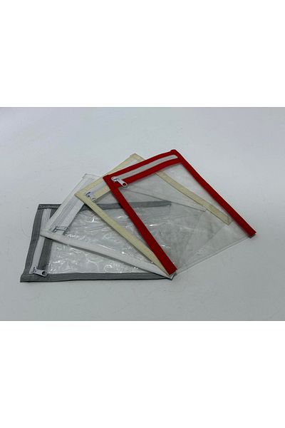 Hasyılmaz Dustproof Zippered Clear Bag - Cosmetic Organizer 16X10Cm (10 Pieces)