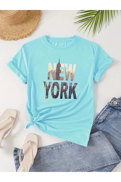 uyguntarz Μπλουζάκι Unisex New York Printed Oversize