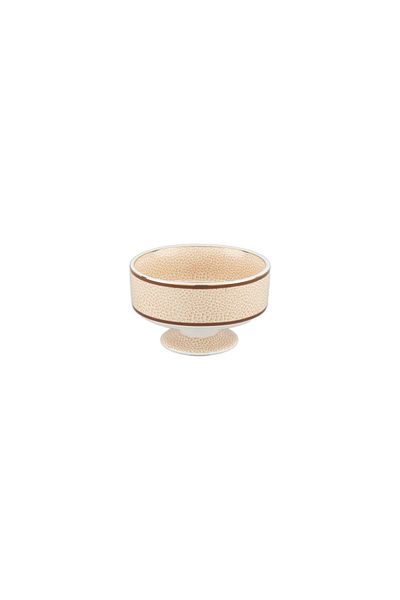 Mikasa Moor Micasa Patterned Ecru Footed Cookie Holder 13X8 cm