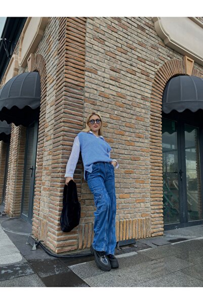 KOTOLOG Urban γυναικείο καφέ τζιν με φαρδύ λινό ύφασμα Streetwear Cargo Pants I Συλλογή Y2k