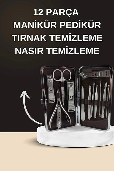ASTRALTECH 12 Pieces Electric Manicure Pedicure Set - Nail Care & Rasp Denture Removal