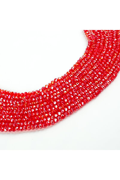 yfhobi 1 Dizi (80-85 Adet) - 6 mm Yassı Kristal Cam Boncuk Dizisi Şeffaf Janj...