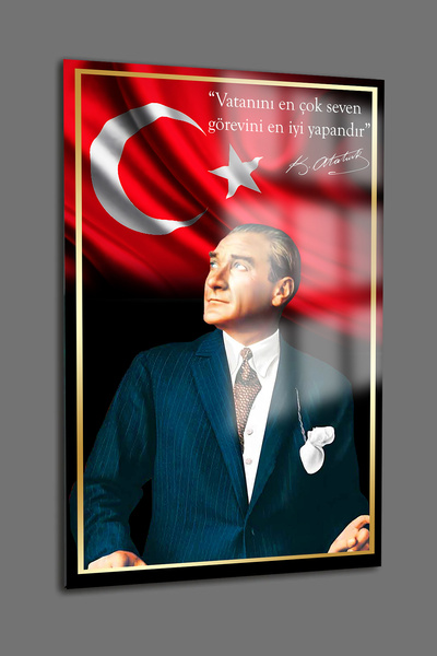 TAULART УЛТРА ВИСОКА РАЗДЕЛИТЕЛНА КАРТИНА НА АТАТЮРК 4 ММ НЕЧУПЕЩО СТЪКЛО, КА...