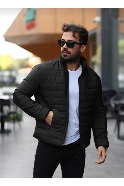 Gameyal Jachetă Slim Fit cu dungi orizontale gonflabile