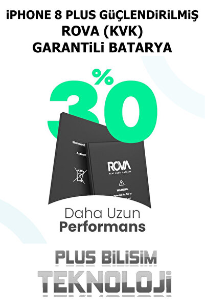 Plus Bilişim Rova Iphone 8 Plus Uyumlu Güçlendirilmiş 3400 Mah. Kvk Garantili...