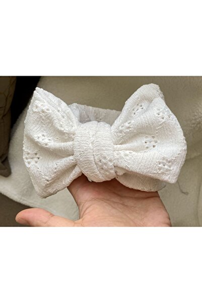 ALYA White Flexible Scallop Baby & Kids Girl Bandana