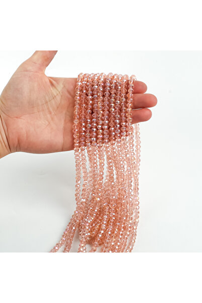 yfhobi 1 Dizi (80-85 Adet) - 6 mm Yassı Kristal Cam Boncuk Dizisi Şeffaf Janj...