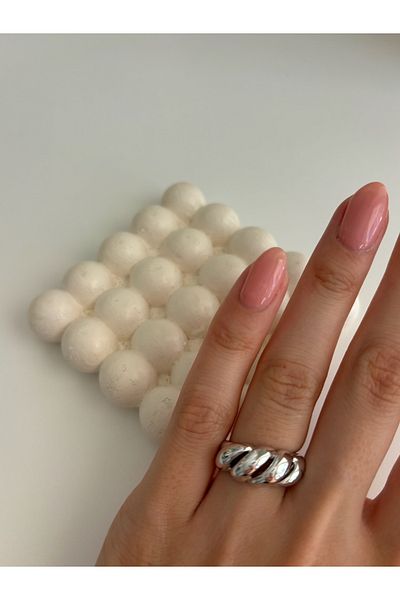 Ressia Vintage Twist Model Steel Ring