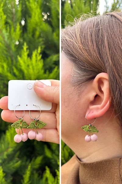 ZF Aksesuar Cherry Powder Earrings
