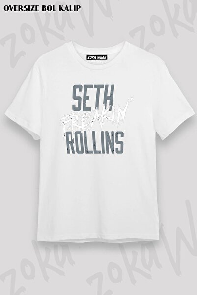 ZOKAWEAR Μπλουζάκι με στάμπα Unisex Oversize Fit Seth Freking Rollins Design