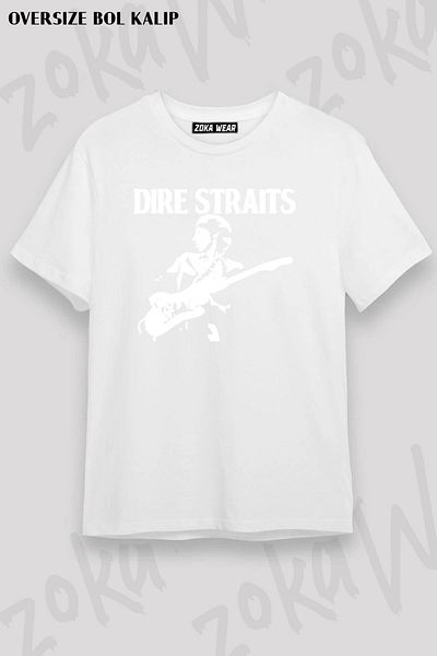 ZOKAWEAR Μπλουζάκι με στάμπα Unisex Oversize Dire Straits Design