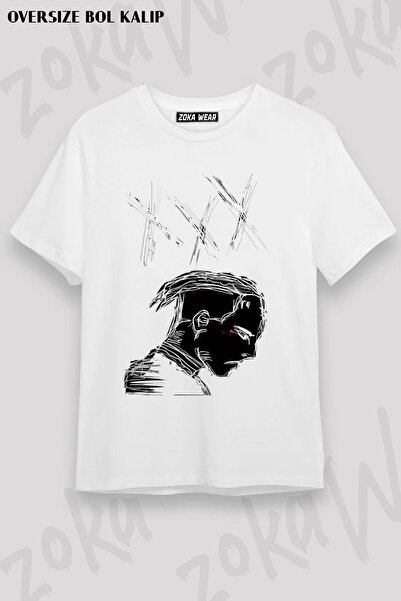 ZOKAWEAR Unisex Oversize kroj Mold Neon Xxxtentacion Design Štampano Majica