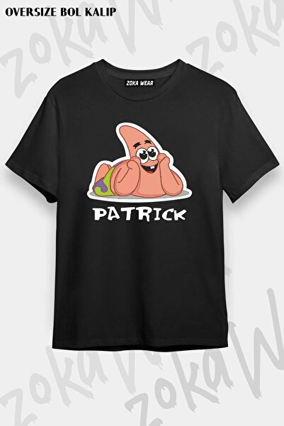 ZOKAWEAR Tricou unisex oversize cu imprimeu Sunger Bob Patrick Design