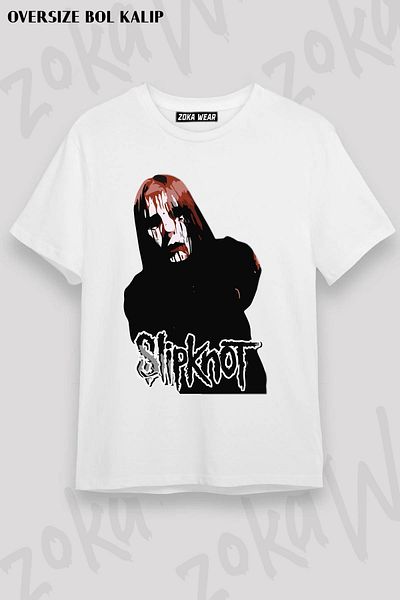 ZOKAWEAR Μπλουζάκι με στάμπα με πορτραίτο Joey Jordison Unisex Oversize