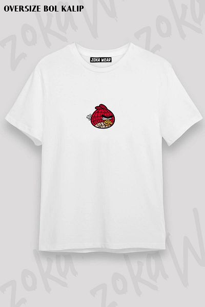 ZOKAWEAR Μπλουζάκι με στάμπα Unisex Oversize Bird With Anger Design