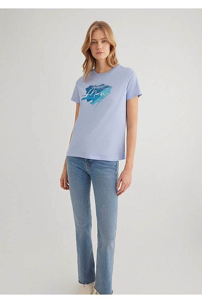 Mavi Tricou imprimat pentru femei M 1612240 -70827