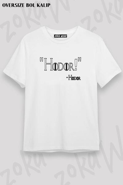 ZOKAWEAR Tricou unisex oversize cu imprimeu Game of Thrones Hodor Design