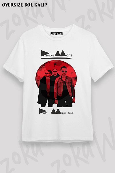 ZOKAWEAR Μπλουζάκι με στάμπα Unisex Oversize Depeche Mode v5 Design